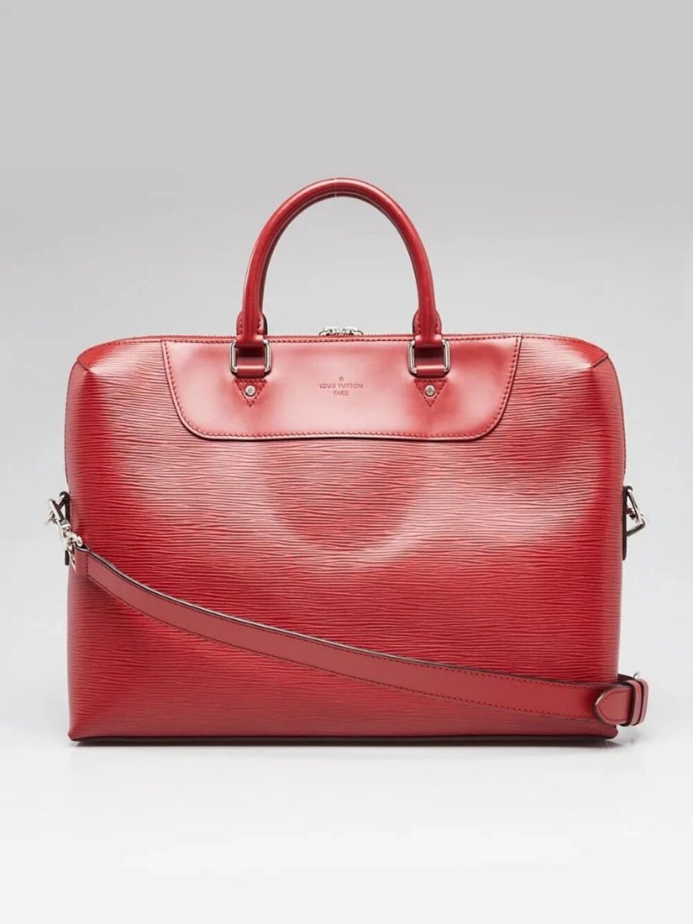 Louis Vuitton Rouge Epi Leather Porte-Documents Jour Bag